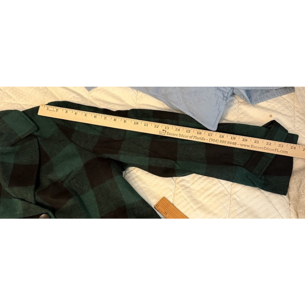 NWOT Green And Black Plaid Women’s Coat XL, Holiday , Warm, Pea Coat, Winter - Picture 9 of 9